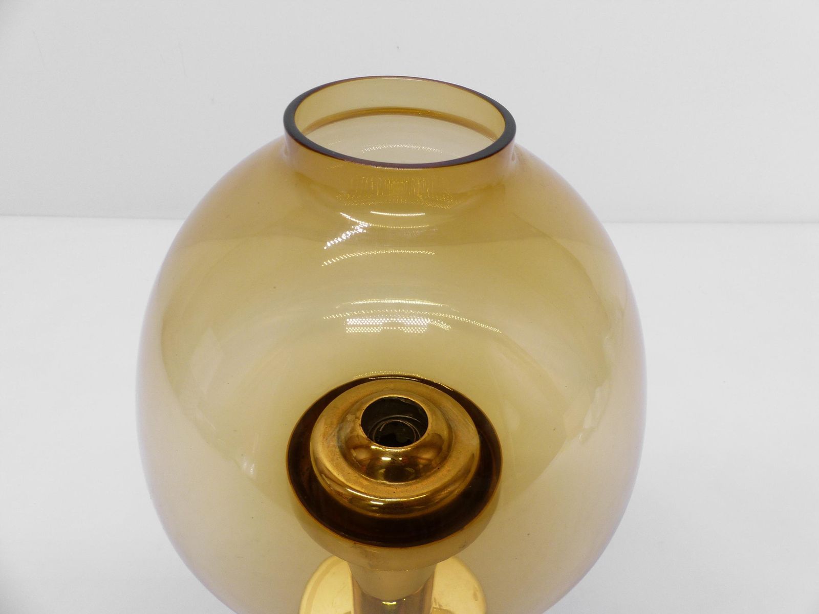 Hans Agne Jakobsson Claudia Scandinavian Candle Holder Honey Yellow L10227 1960 photo for sale