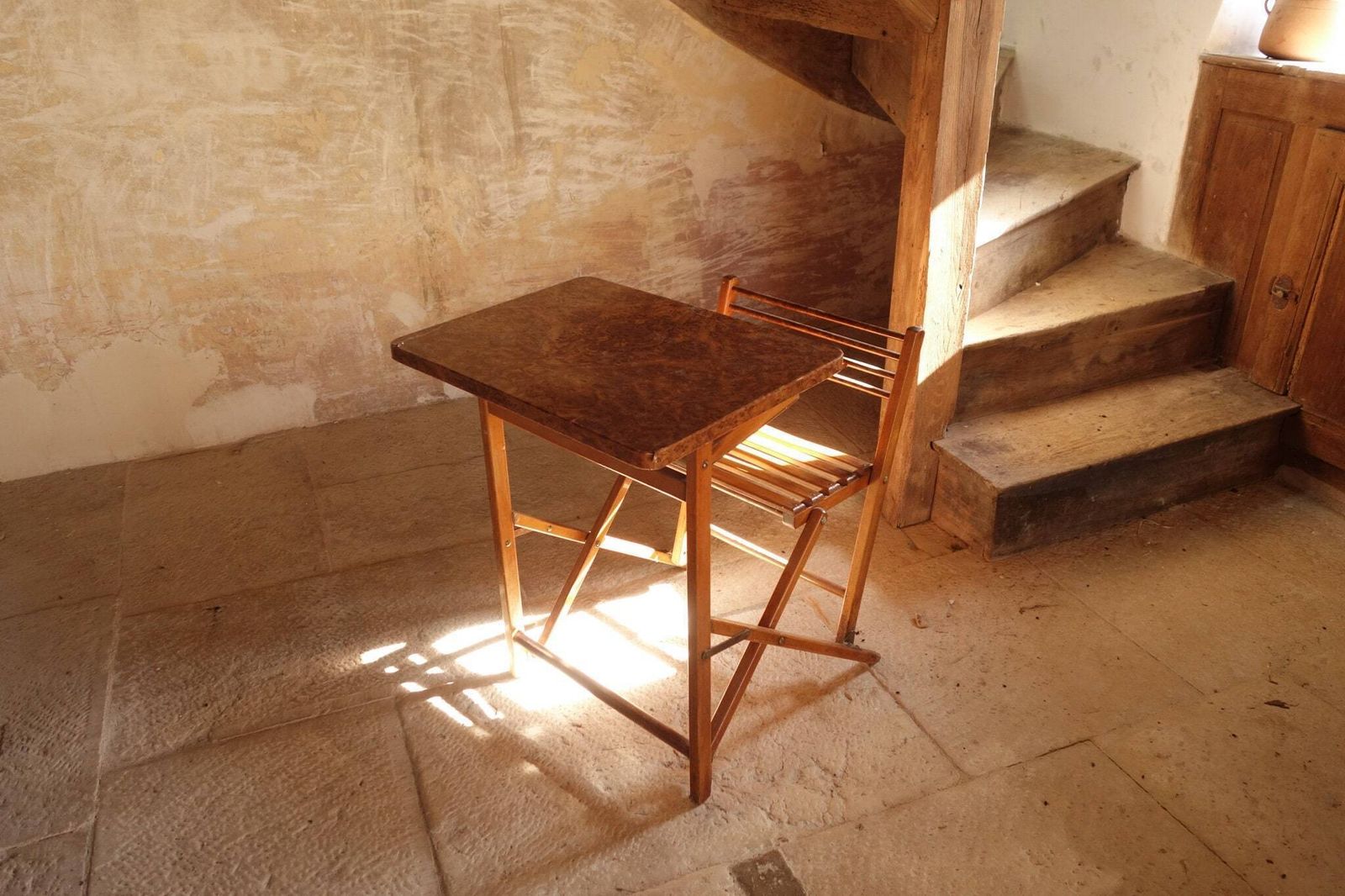 70s Children's School Desk   Vintage Foldable Schoolchild Desk   Children Room Home Decor.