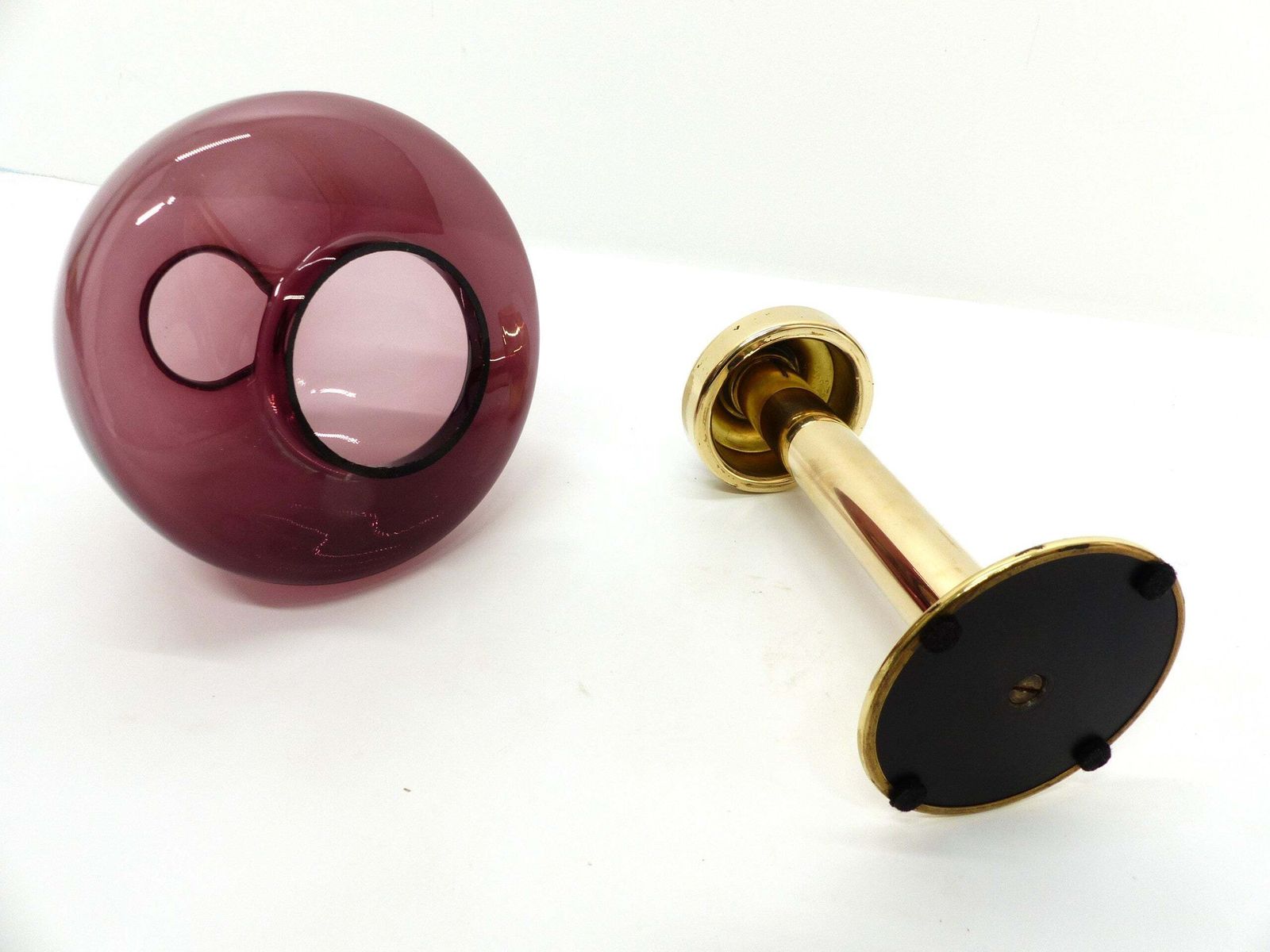 Scandinavian Candle Holder Hans Agne Jakobsson Claudia Purple L102/32 1960 photo vinterior