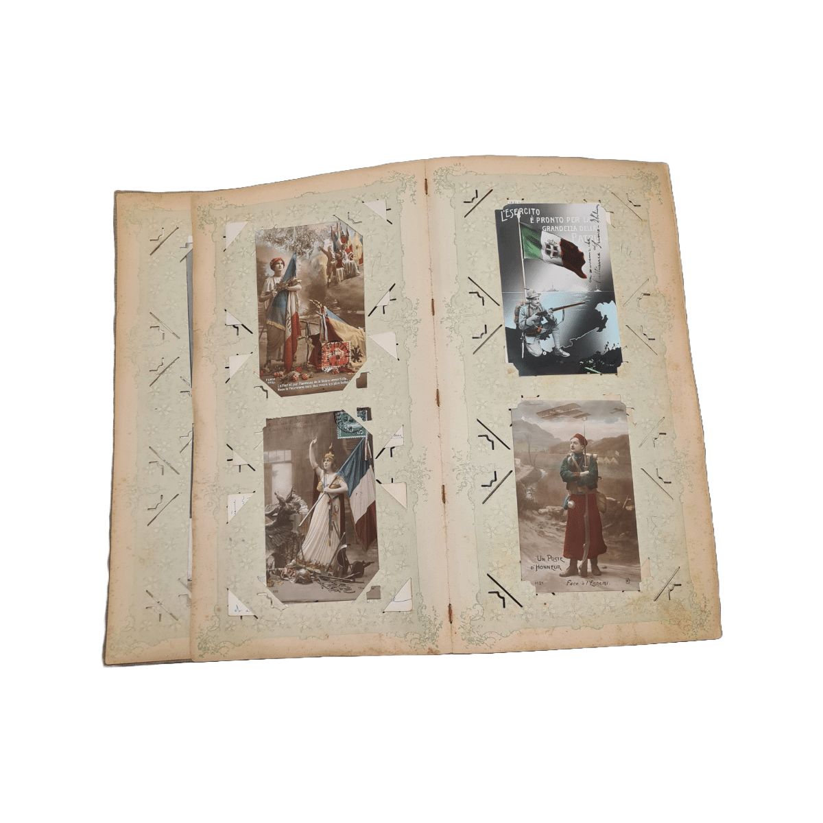 145.0 French Art Nouveau Postcard Album, Early 1900s photo
