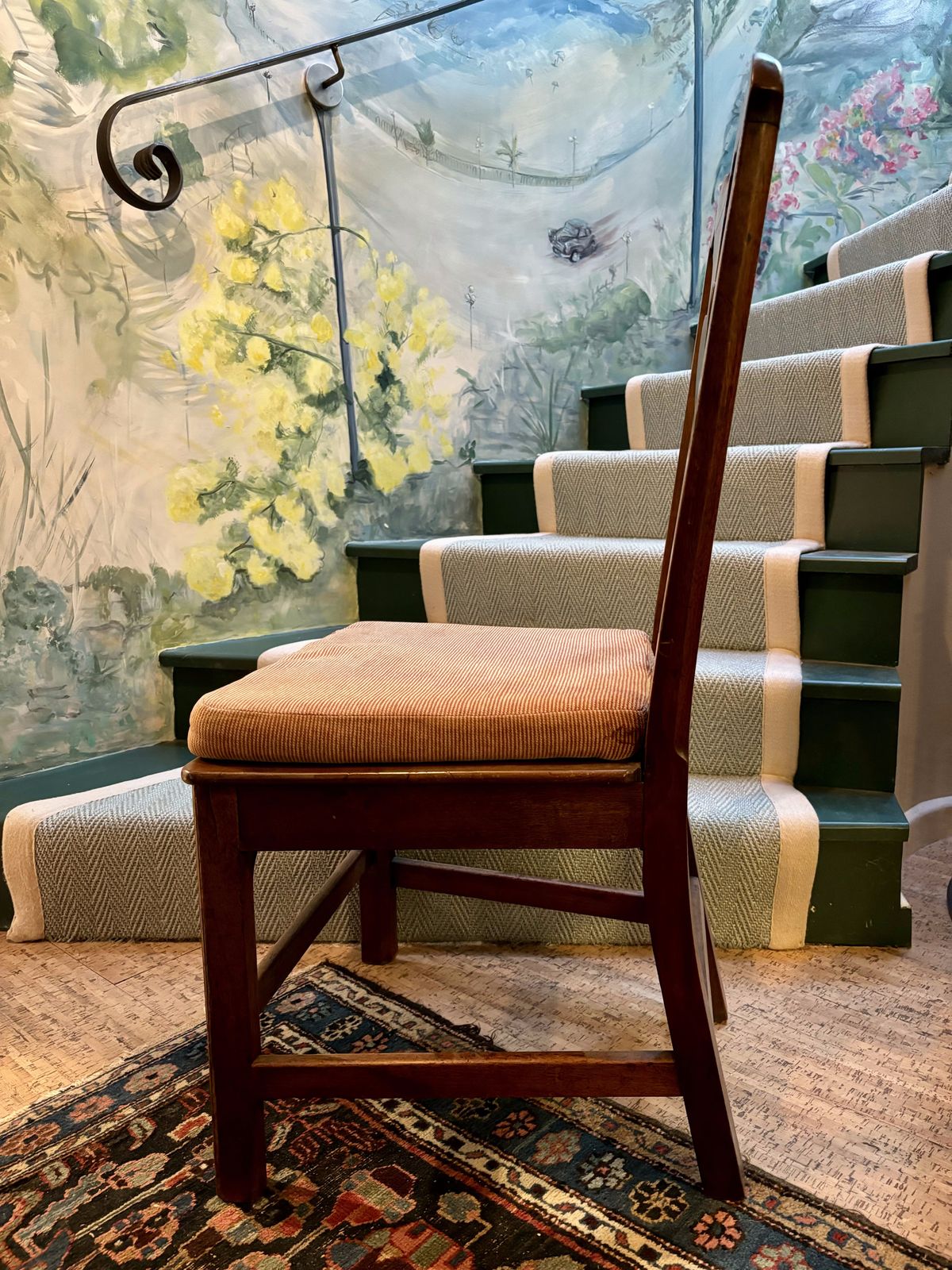 photo for sale Four 18th Century Oak, Elm And Fruitwood Standard Dining Chairs