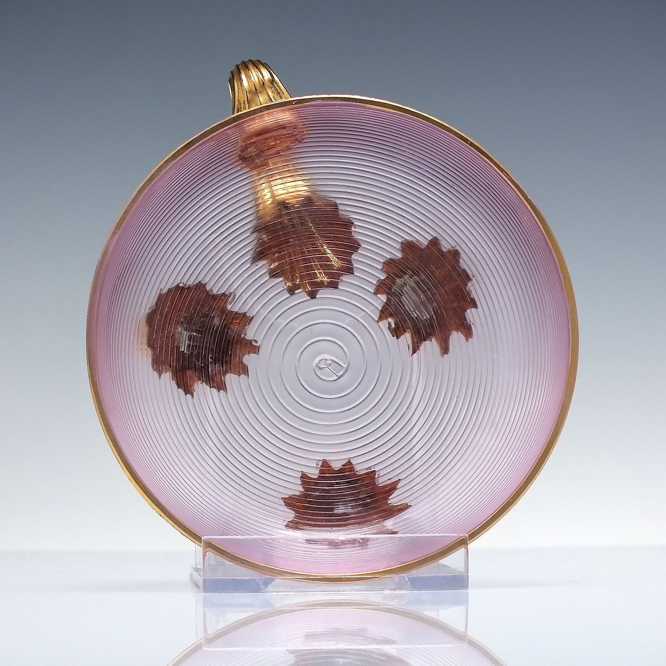 Rare Pair 19th Century Footed And Gilded Glass Berry Dishes C1880 Stevens And Williams Or Webb photo Home Decor