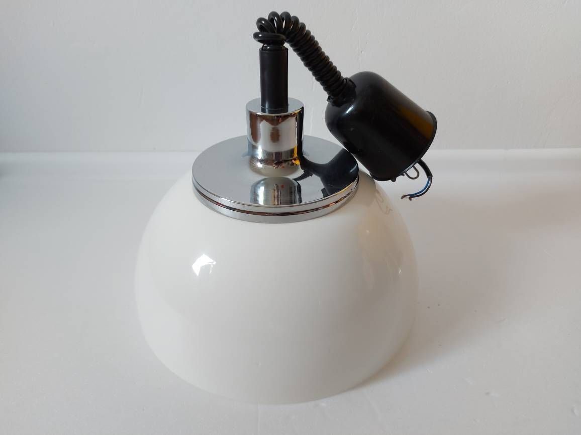 Meblo Guzzini Pendant Light, Mushroom Lamp, Model Faro, Space Age Lamp, Ceiling Lamp, Italian Design, 70's, Mid Century Modern Lamp, Mcm photo for sale