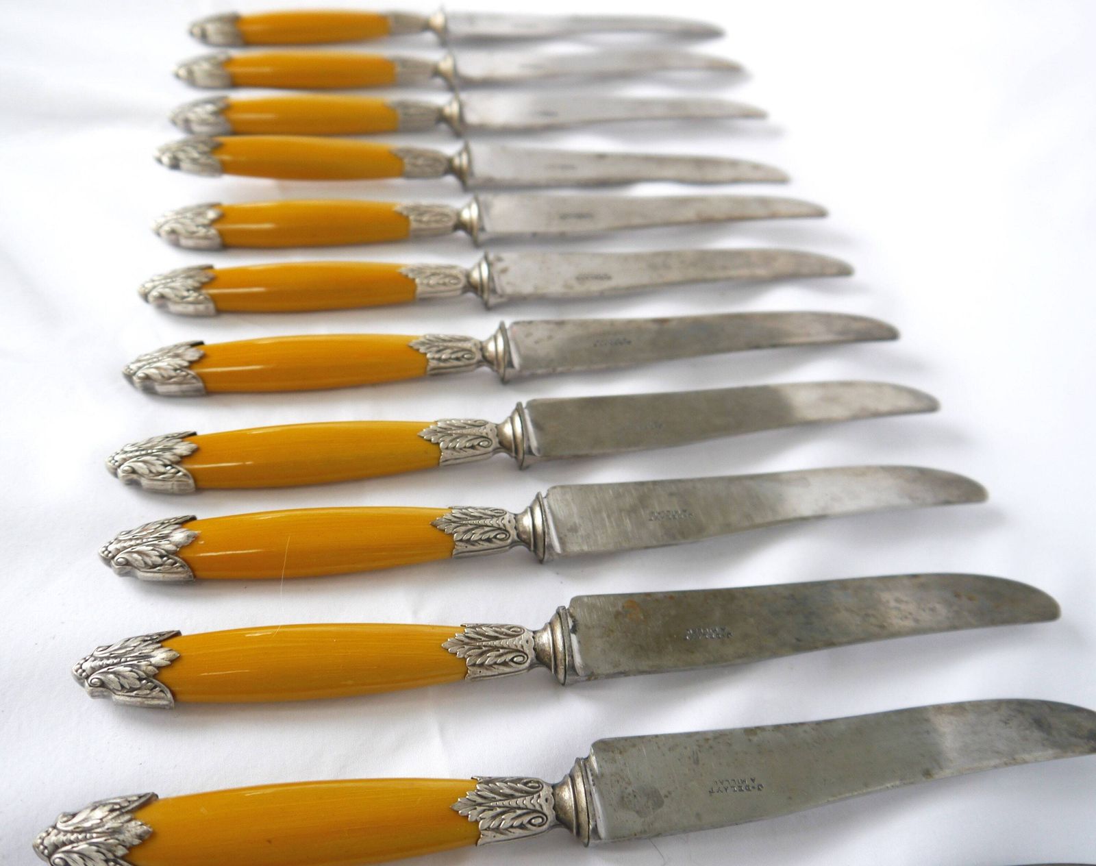 Boxed Set Of 12 Vintage Steel Table Knives, French Steel Bladed Knives, Antique Table Knives, 12 Knives, Vintage Cutlery photo furniture