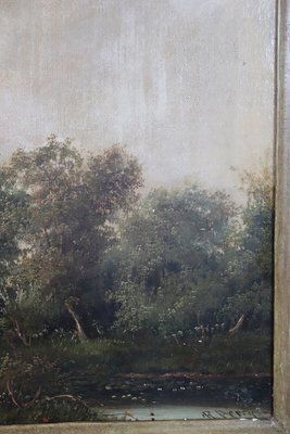English Landscape, Oil Painting On Canvas, Late 19th Century, Framed photo vinterior