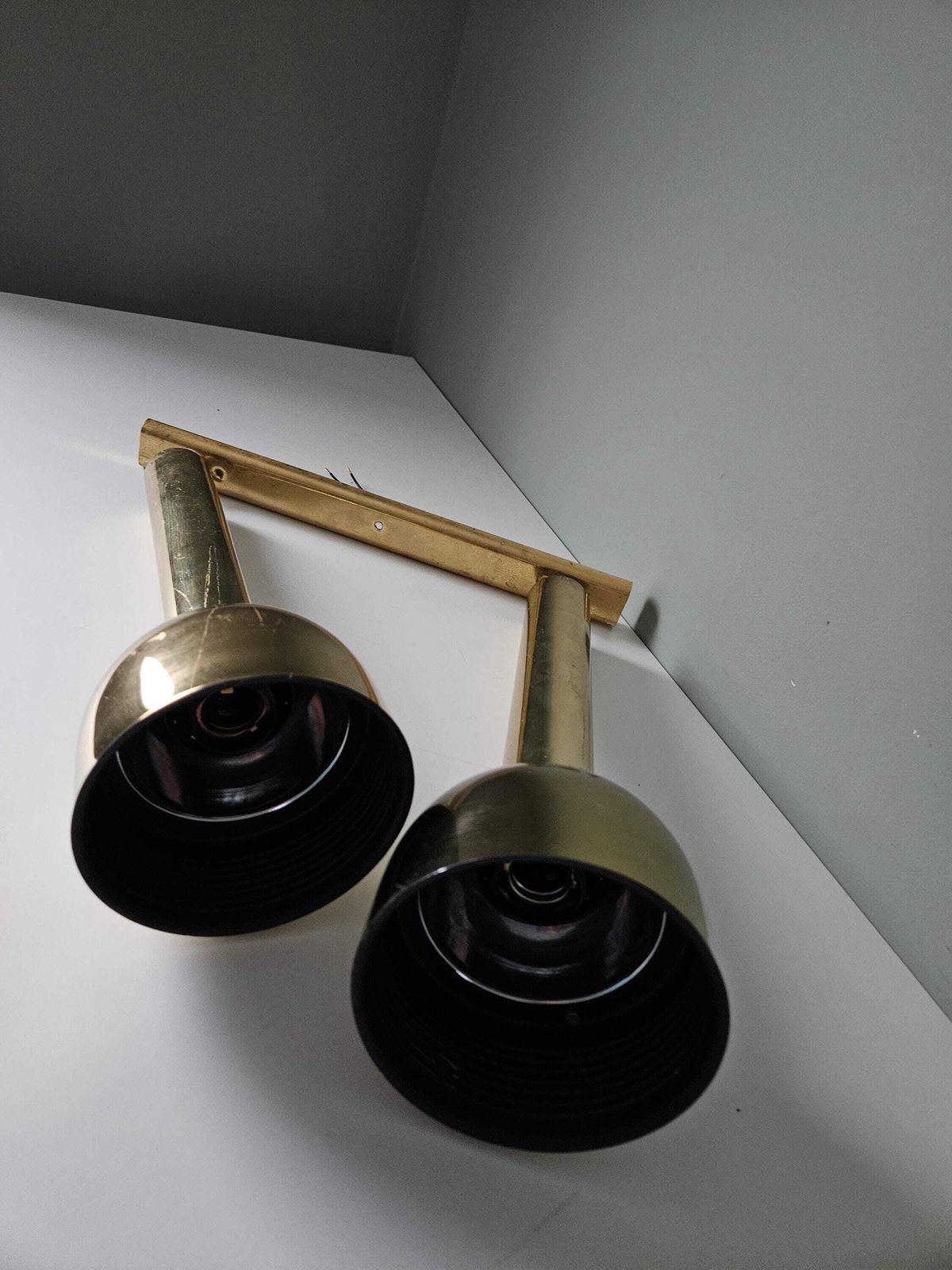 photo furniture Set Of 2 Vintage Gold Pendant Light, Mid Centuryy Modern, Retro Light, Eye Ball Lamps, Eyeball, 70's Yugoslavia, Ceiling Lamp, Hanging Lamp