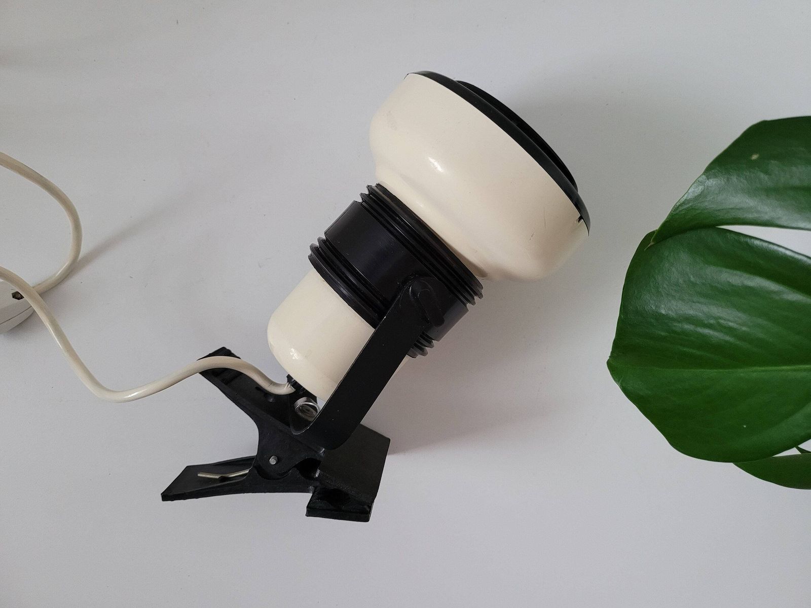Vintage Table Lamp, Clip Lamp, Spotlight, Task Lamp, Bedside Lamps, Vintage Sconce, Black And White Lamp, Retro Spotlamp, 70's, Retro Lamp photo furniture
