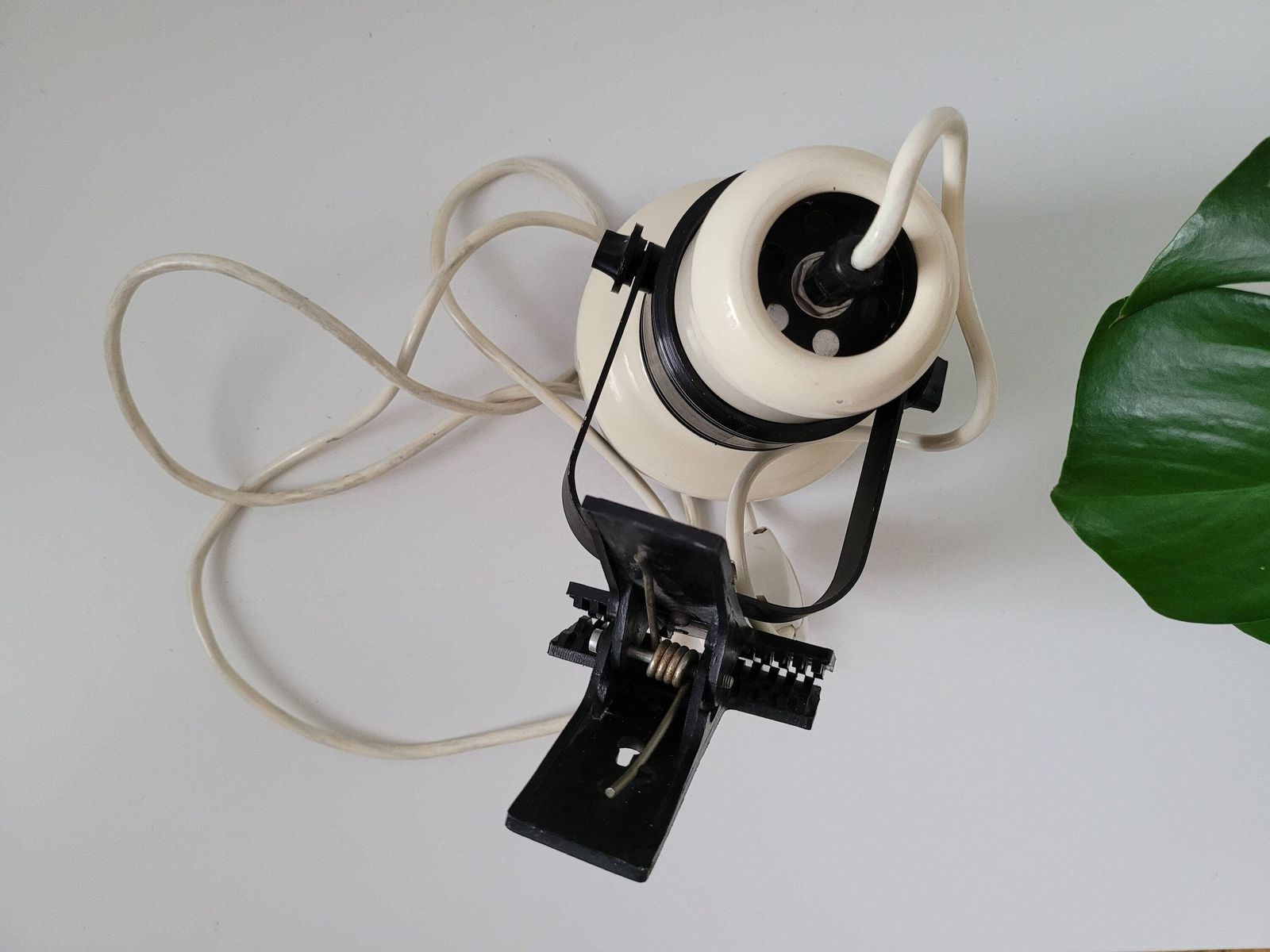 Vintage Table Lamp, Clip Lamp, Spotlight, Task Lamp, Bedside Lamps, Vintage Sconce, Black And White Lamp, Retro Spotlamp, 70's, Retro Lamp photo buy