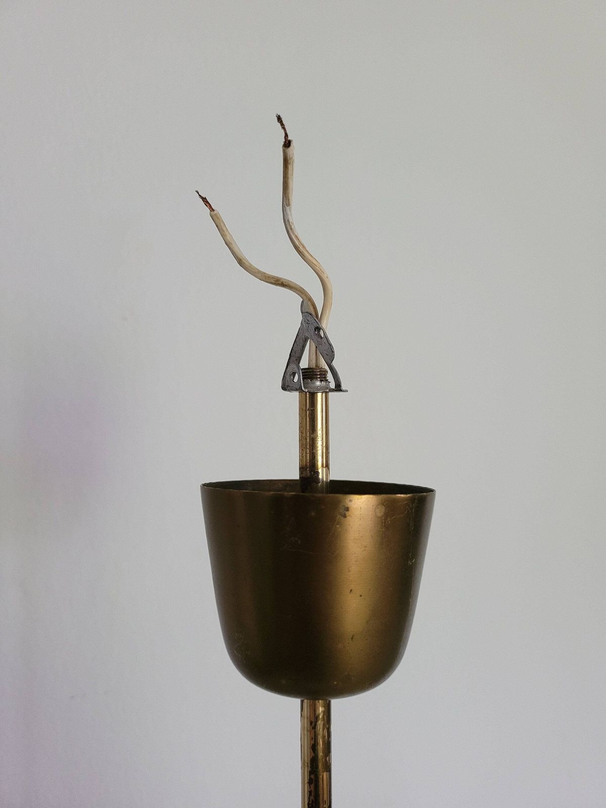 Vintage Chandelier, 5 Arm Brass Ceramic And Glass Ceiling Lamp, Vintage Light Fixture, 70s Pendant Light, Mid Century Modern Lamp, Mcm photo vintage