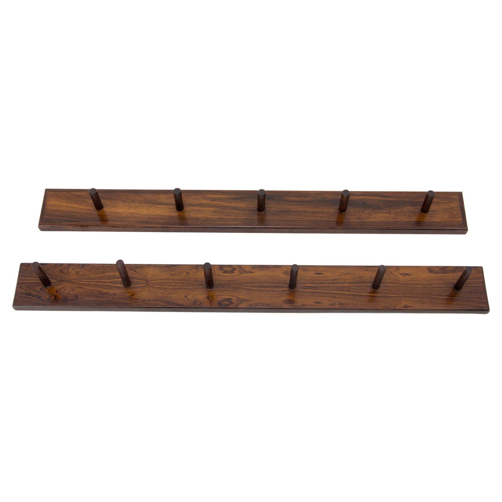 Set Of Two Rosewood Wall Hangers, Denmark, 1970s