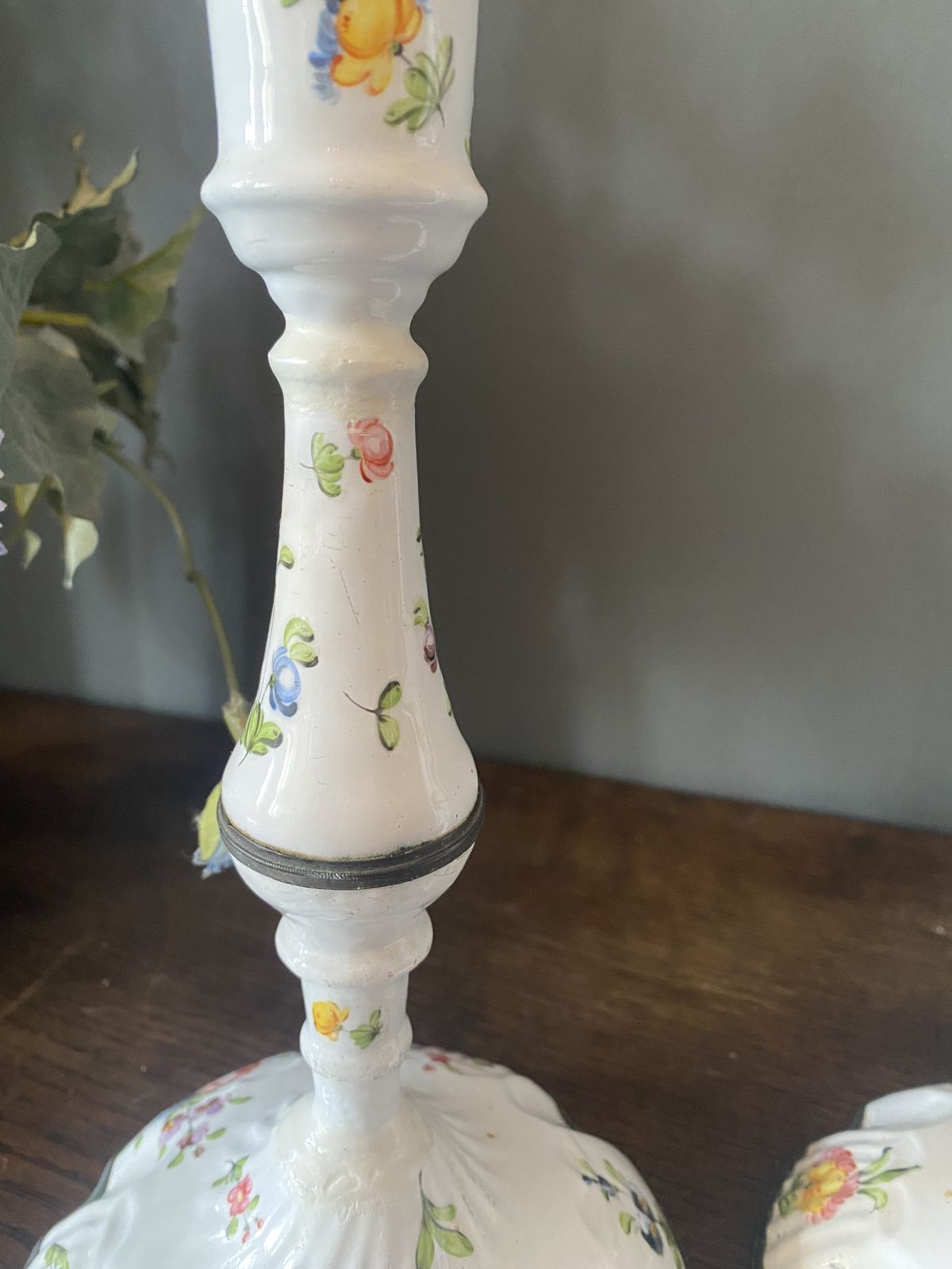 photo for sale A Pair Of Bilston/Battersea Mid 18th Century Candle Sticks