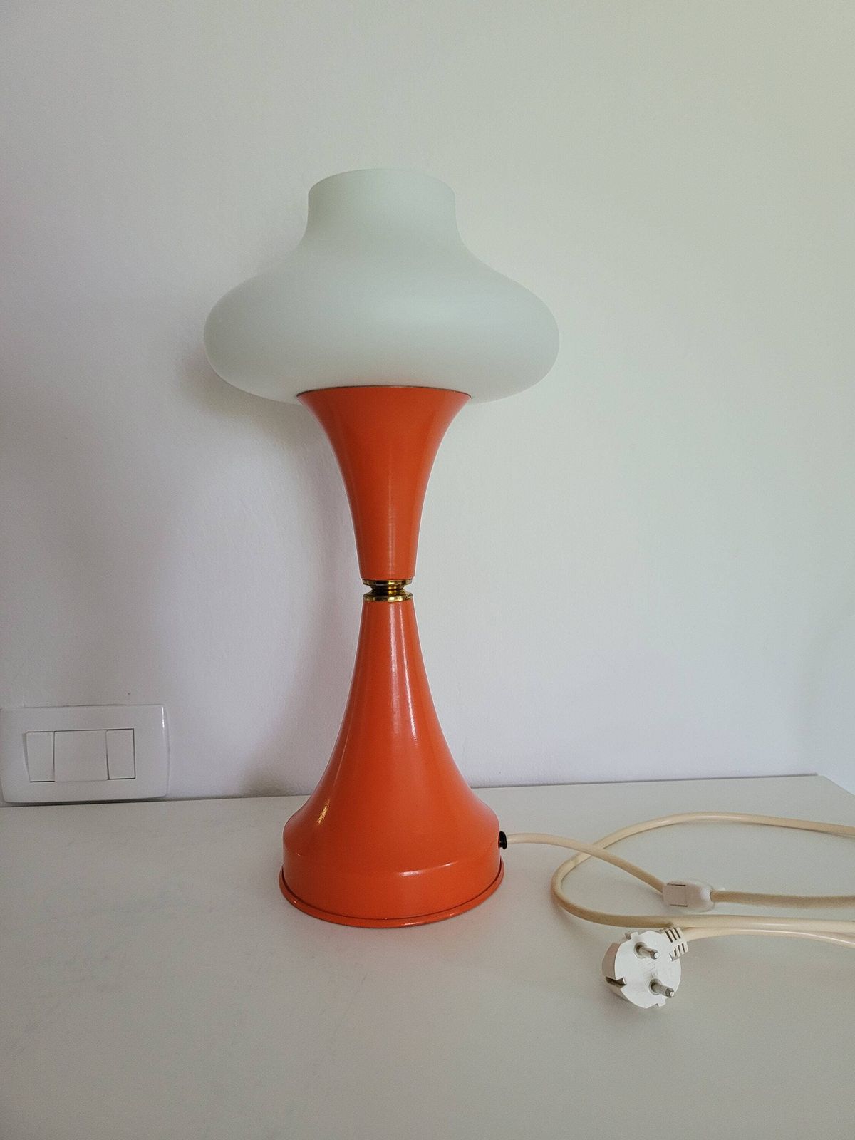 Space Age Table Lamp / 70's Lighting / Mid Century Modern Lamp / Retro Desk Lamp / Mcm / Vintage Table Lamp / Yugoslavia / Mushroom Lamp photo for sale