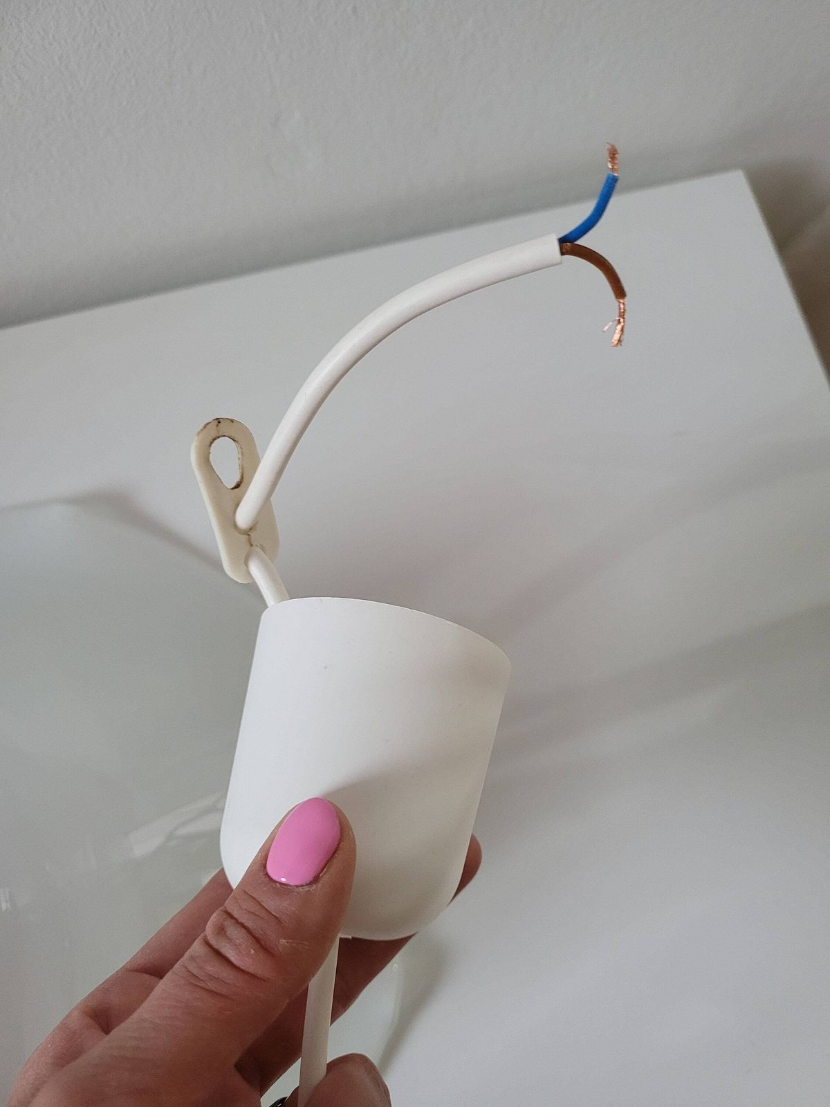 Vintage Pendant Lamp In Fazzoletto Style, Mid Century Modern Ceiling Light 70's, Glass Lamp, Mcm Light Fixture, White Chandelier, Retro Lamp photo vintage