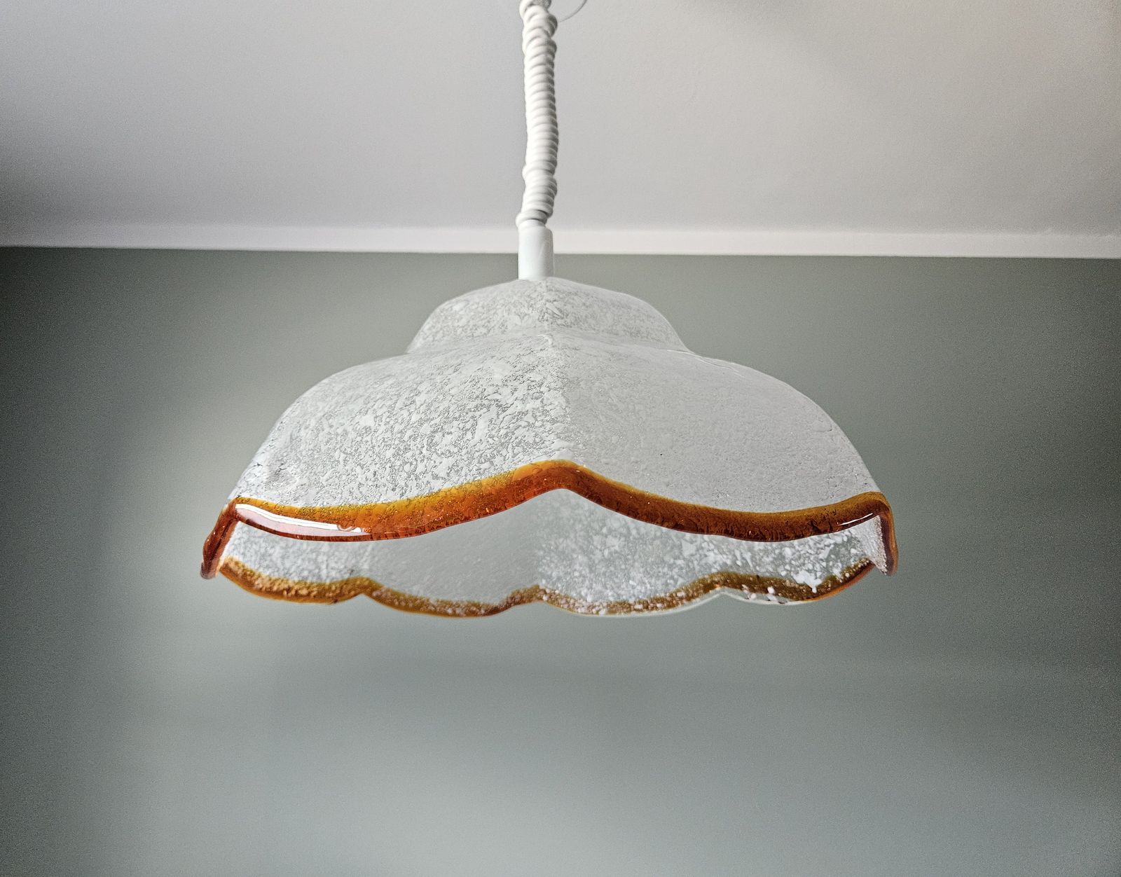 Murano Glass Lamp / Vintage Chandelier / Unique Pendant Light / Italian Design / Yugoslavia 70's Light Fixture / Hanging Lamp / Mcm photo furniture