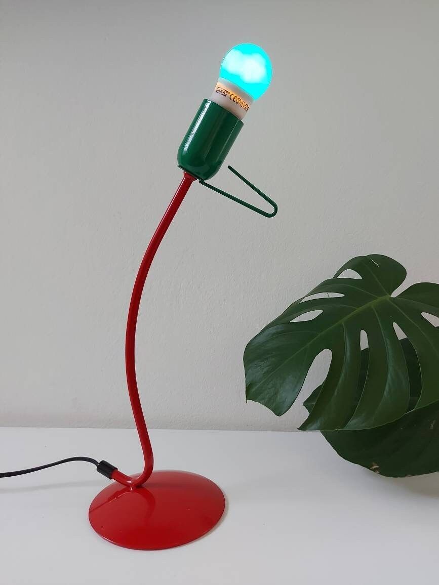 photo furniture Vintage Desk Lamp, Memphis Style, Spotlight, Task Lamp, Colorful Lamp, Pop Art Lamp, Funny Lamp, Spot Light, Back To School