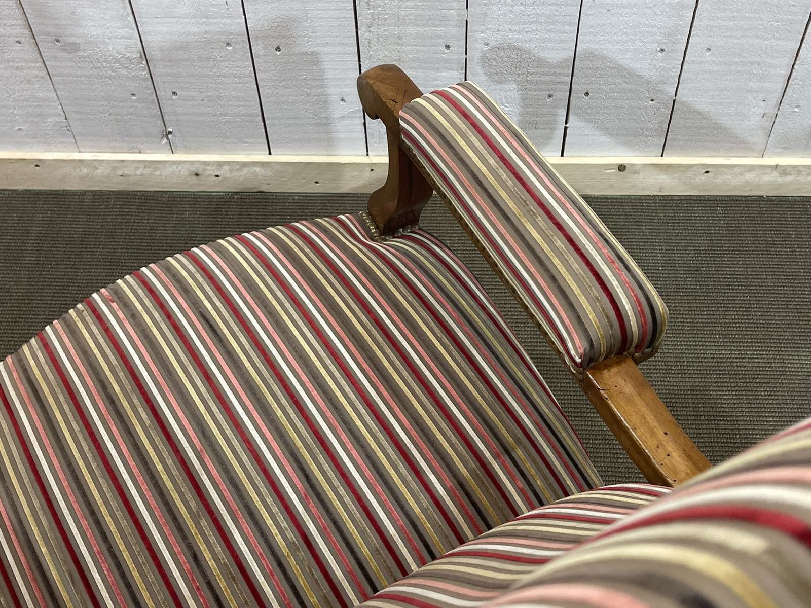 photo vintage Late 19th Century Voltaire Armchair In Cherry Wood