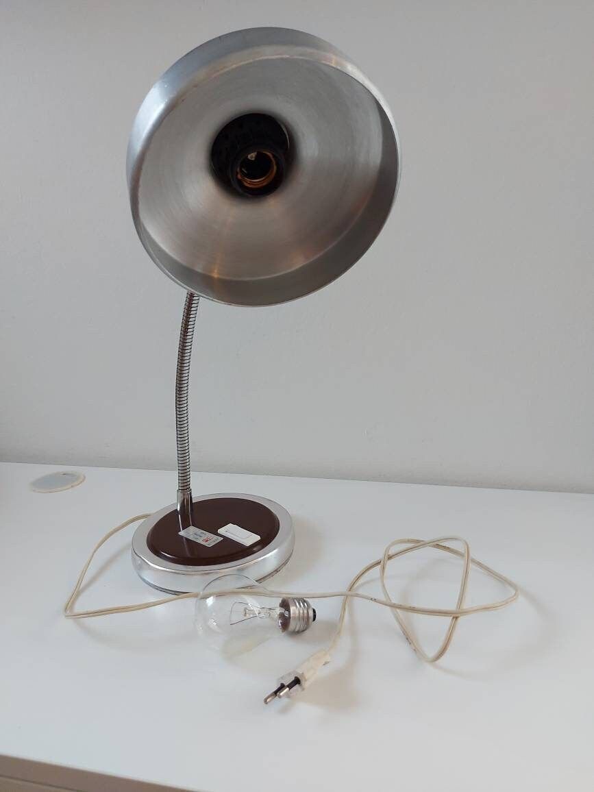 photo furniture Vintage Desk Lamp, Mid Century Lamp, Gooseneck Lamp, Brown Lamp, Table Lamp, Vintage Light, Space Age Lamp,70s Lamp, Retro Lamp, Task Lamp