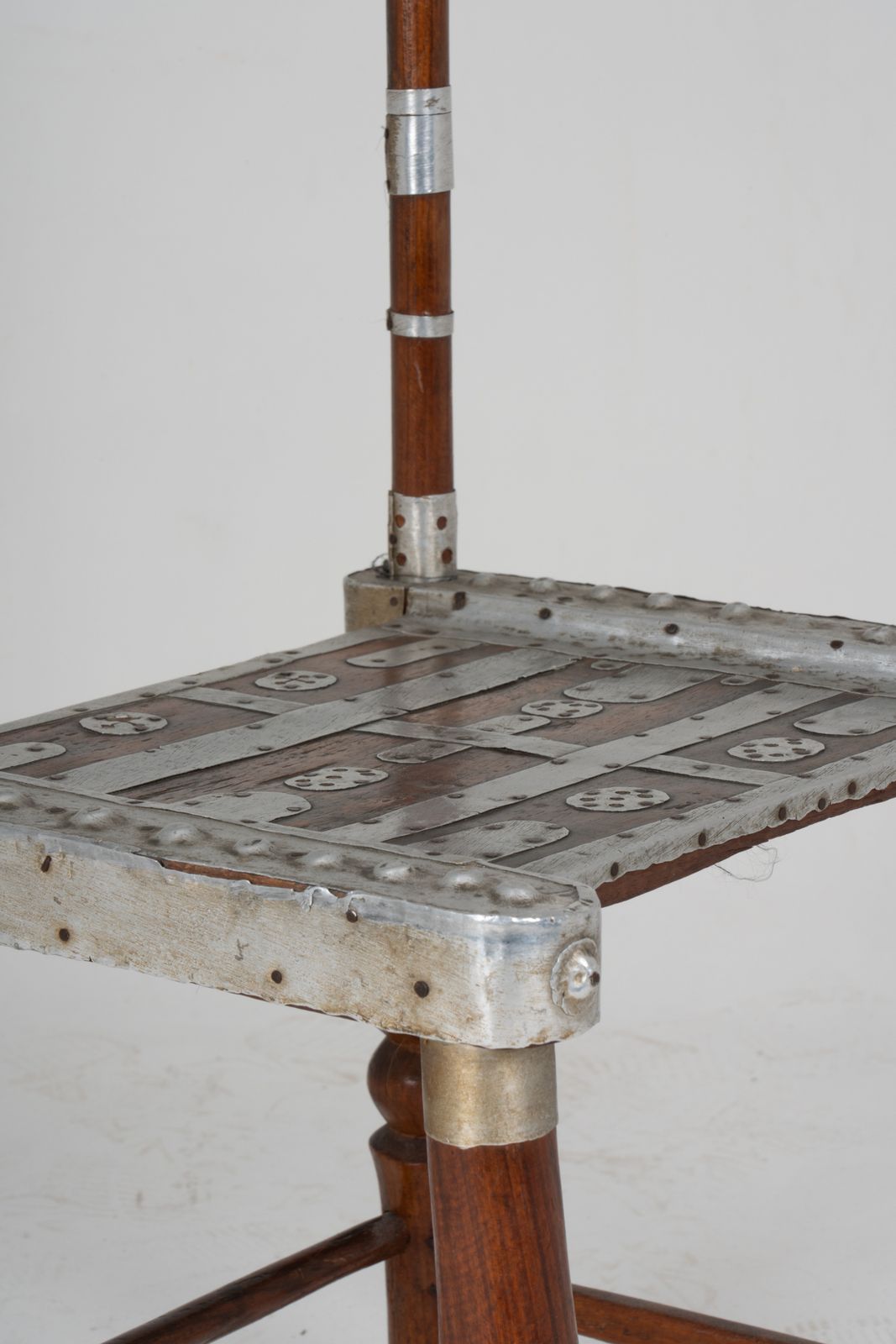 Chair With Hammered Metal Decoration, Twentieth Century photo 1450.0