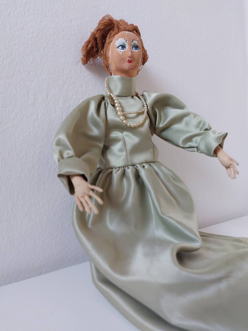 Rare Large 25" Vintage Boudoir Doll, Vintage Cloth Doll, Vintage Toy, Textile Doll, Fabric Doll, Old Toy, Vintage Decor, Home Decor photo vintage