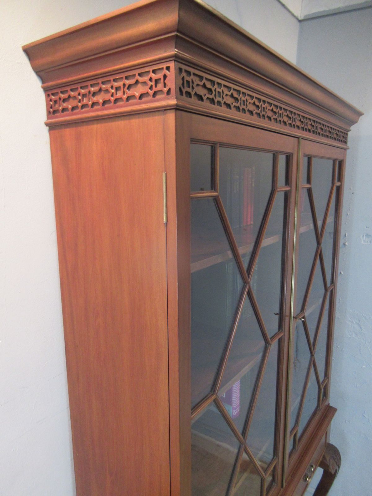 Chippendale   Style Mahogany   Bookcase Dating   From Around  The 1910s photo buy