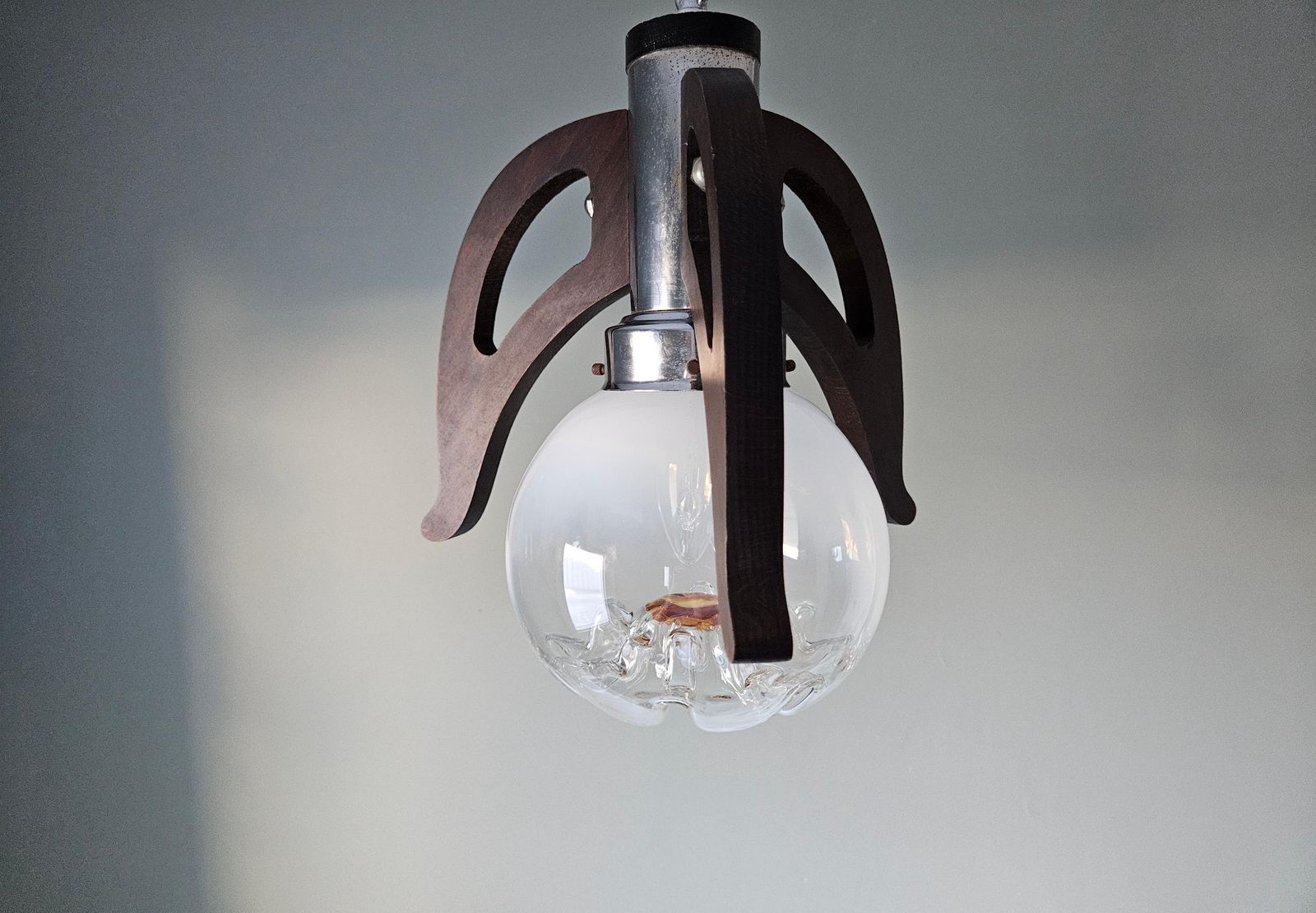 Vintage Murano Glass Mazzega Pendant Light / Mid Century Modern Lamp / Angel Lamp / Ceiling Light / 70's Lamp photo buy