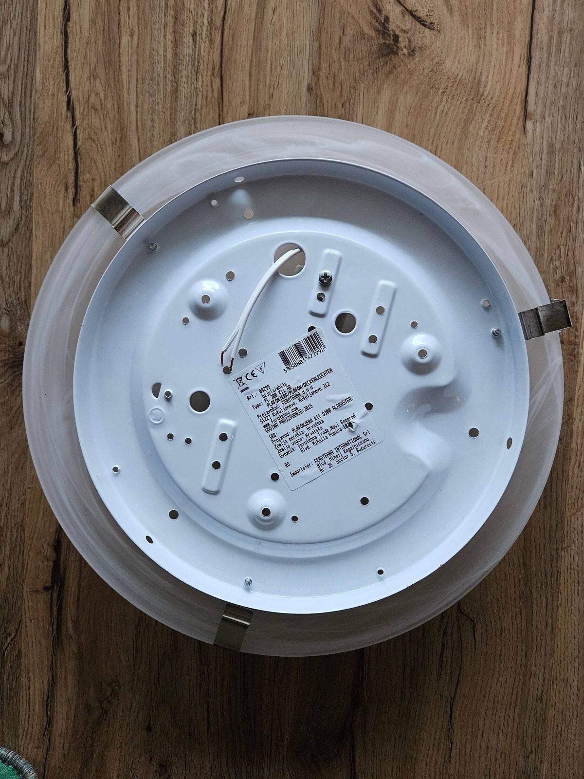 photo for sale A Set Of 3 Large 11.8" Vintage Glass Flush Mount Ceiling Light In Murano Style, Wall Lamp, Sconce, Wall Sconce, Wall Lamp