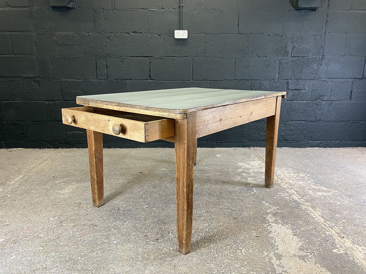 photo buy Antique Pine Farmhouse Table With Formica Top
