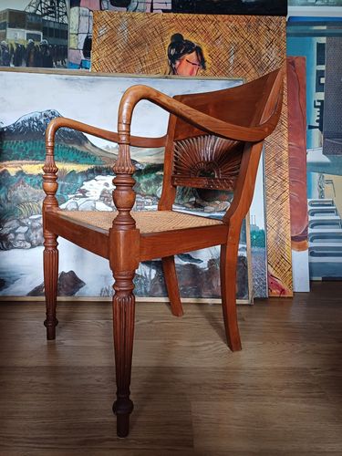 photo for sale Anglo Indian Caned Early 20th Century Armchair