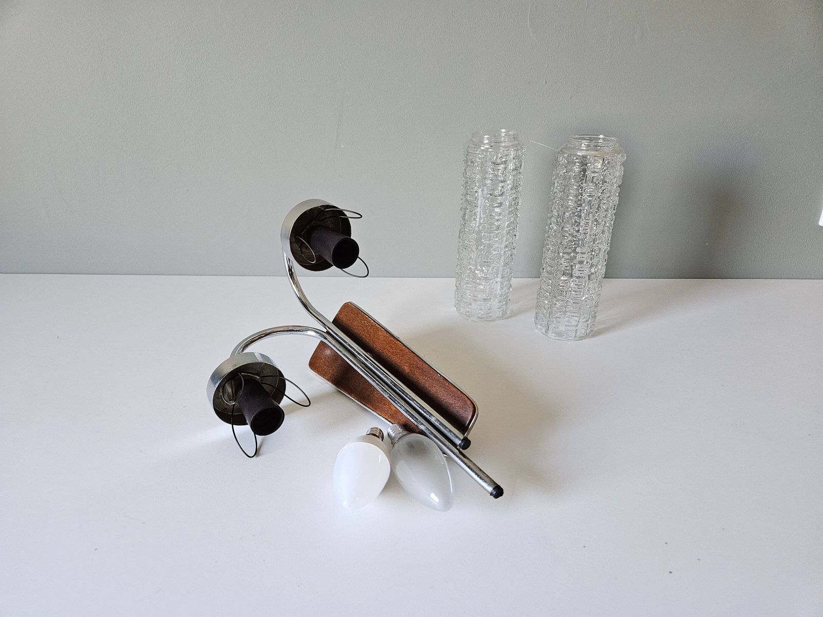 Vintage Double Wall Lamp, Mid Century Wall Light, Bedside Lamp, Vintage Wall Sconce, Yugoslavia 60's photo buy