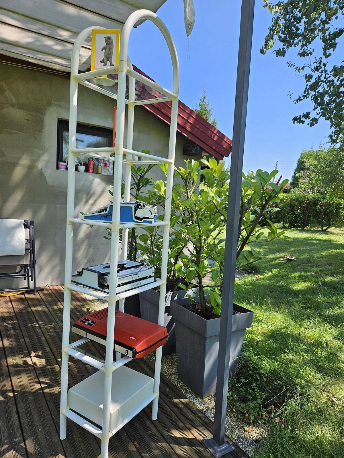 Vintage Shelving Rack, 80's Vintage Furniture, Plastic Shelving, Plastic Rack, Space Age Shelf Display, Plastic Shelves, Six Shelf