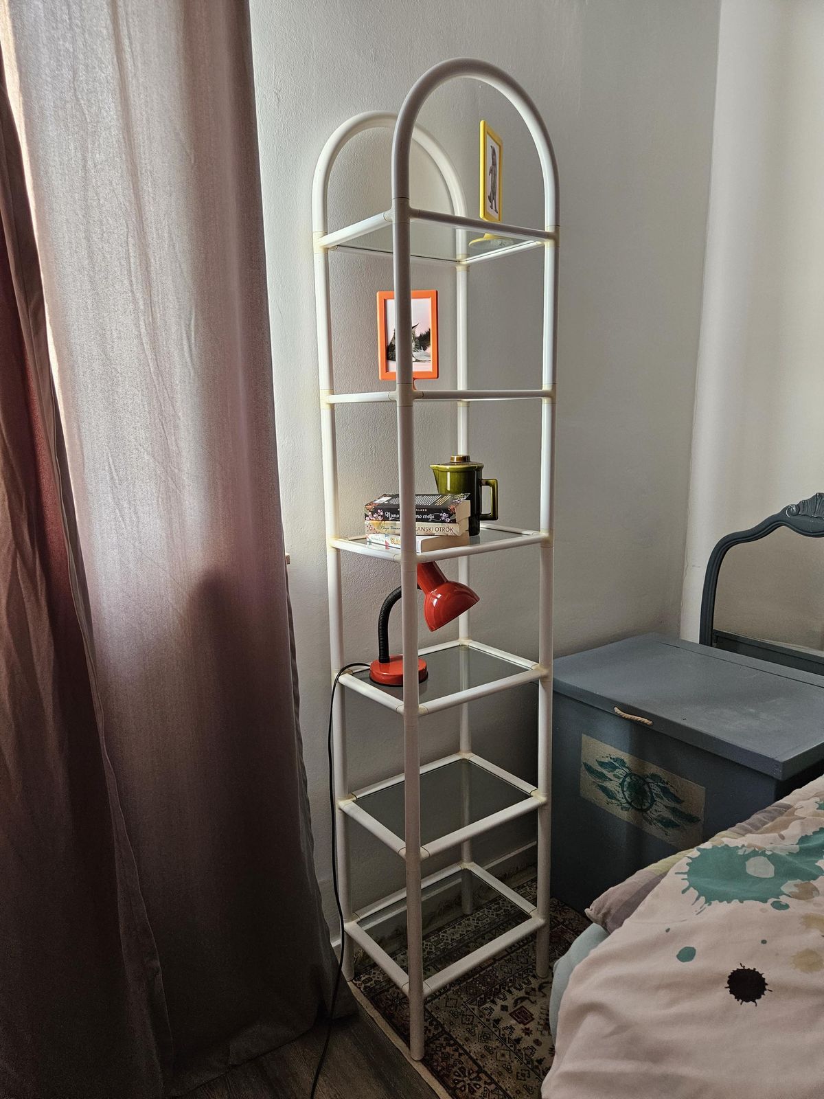 photo for sale Vintage Shelving Rack, 80's Vintage Furniture, Plastic Shelving, Plastic Rack, Space Age Shelf Display, Plastic Shelves, Six Shelf