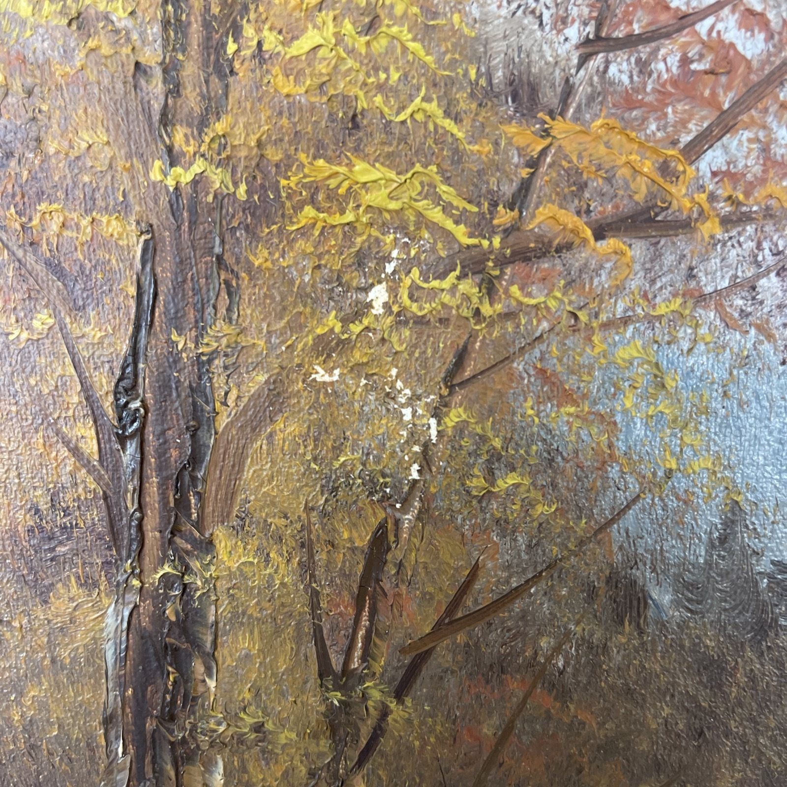 Oil Painting Signed Antonio Vintage Gold Frame Huge 103cm X 75cm Mountains Lake photo buy
