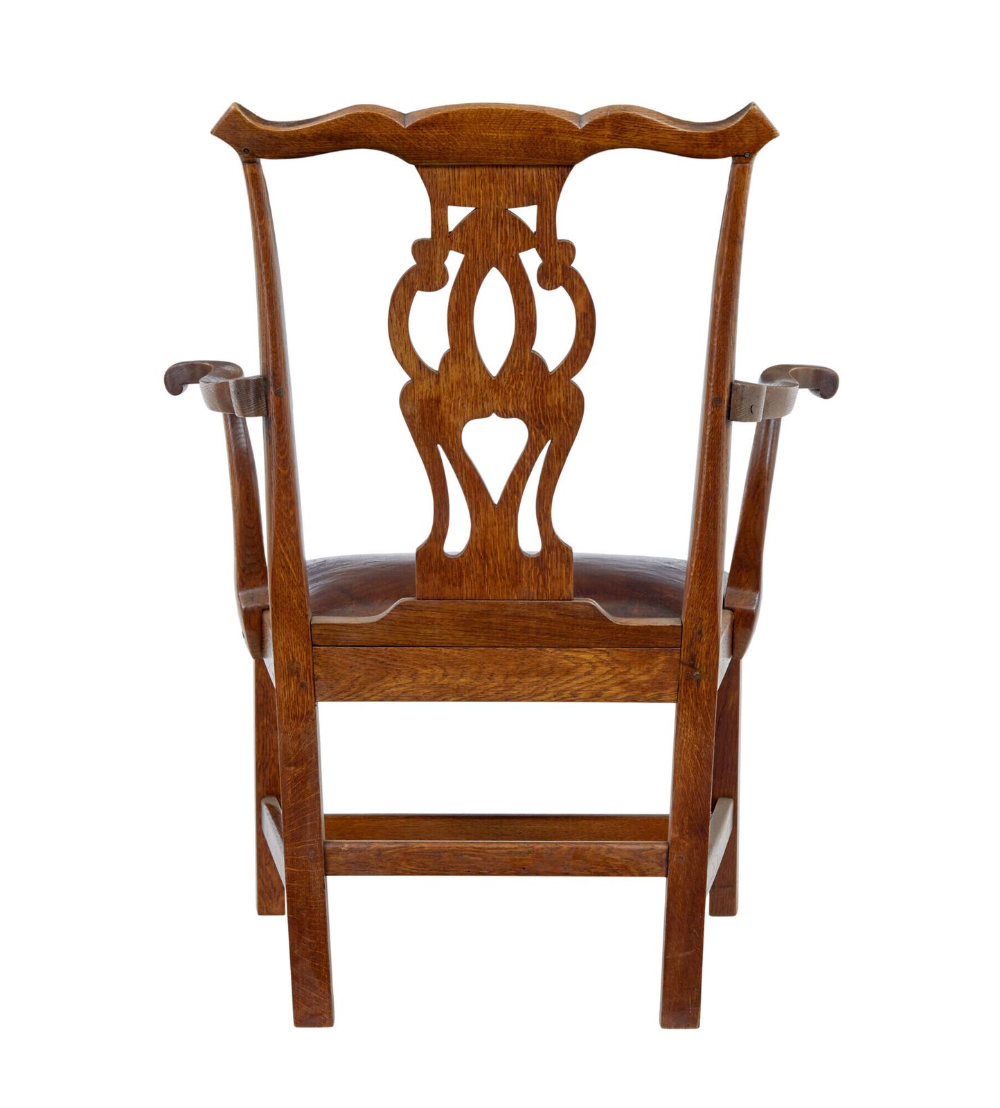 19th Century Shepherds Crook Oak Armchair photo 935.0