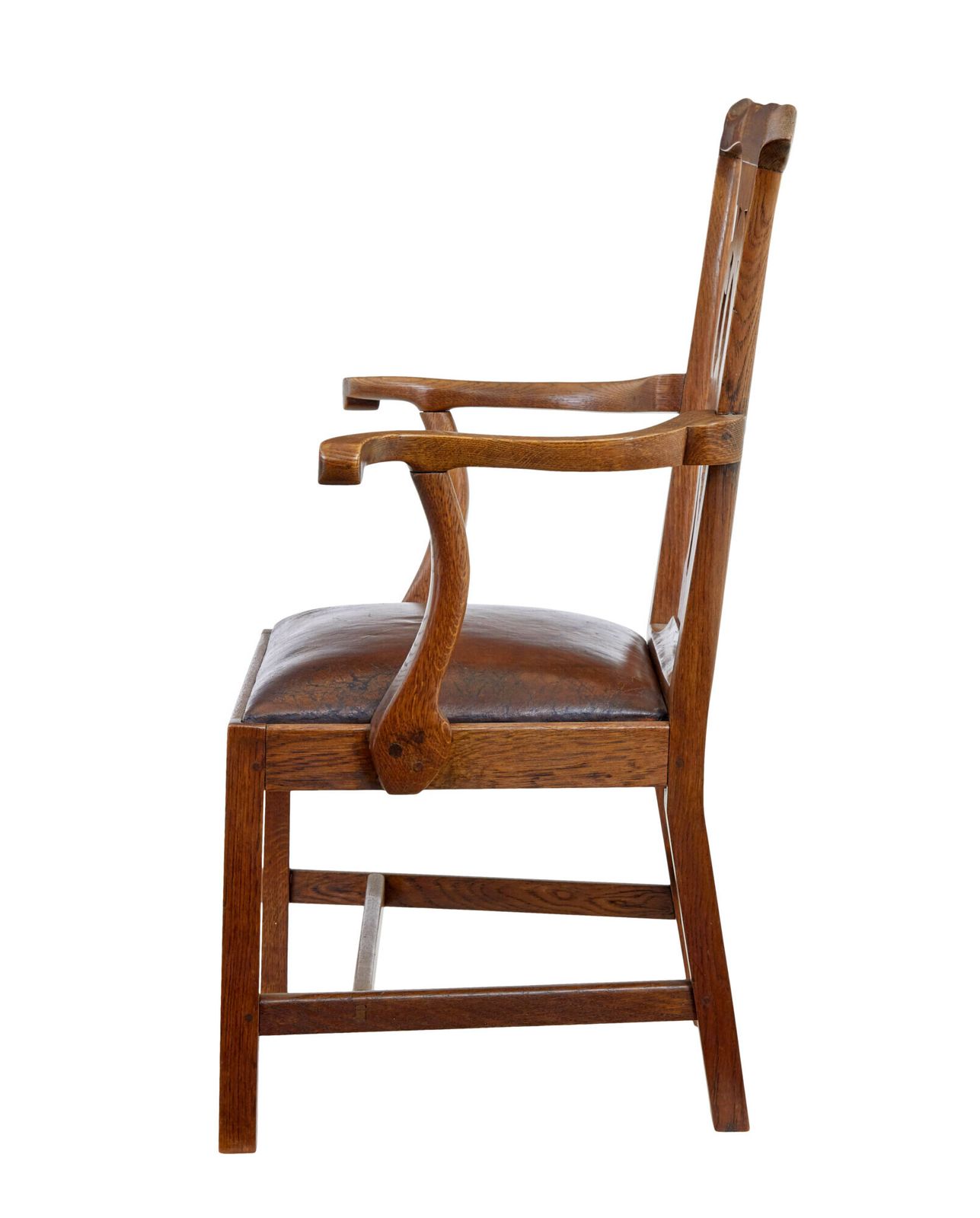 19th Century Shepherds Crook Oak Armchair photo buy
