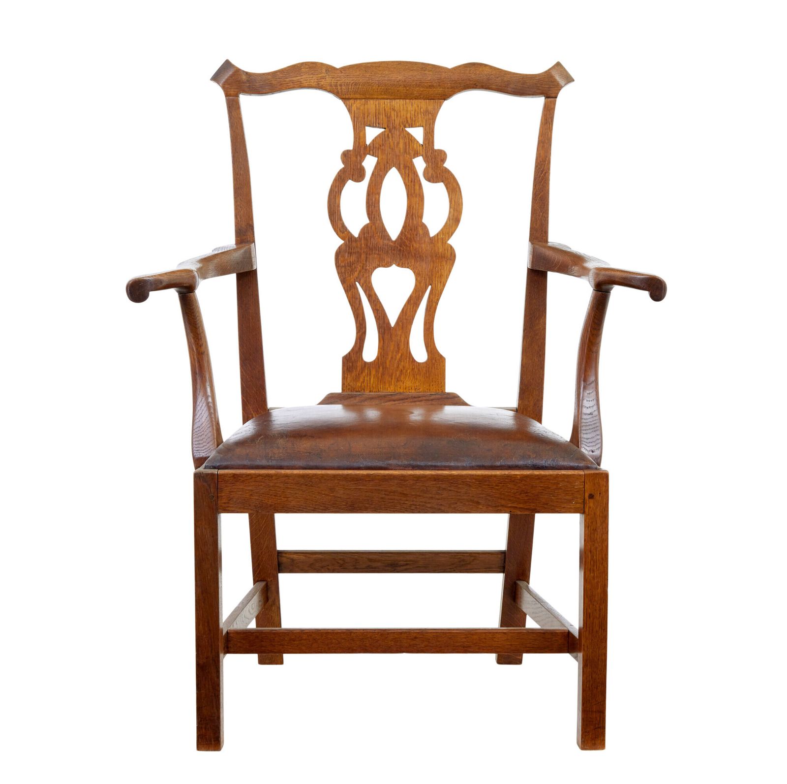 19th Century Shepherds Crook Oak Armchair photo vintage