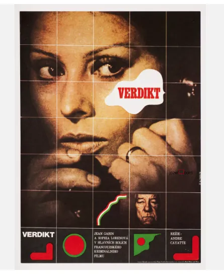 photo vintage Sophia Loren Collection 4 X Movie Posters Original Czechoslovak Poster Design