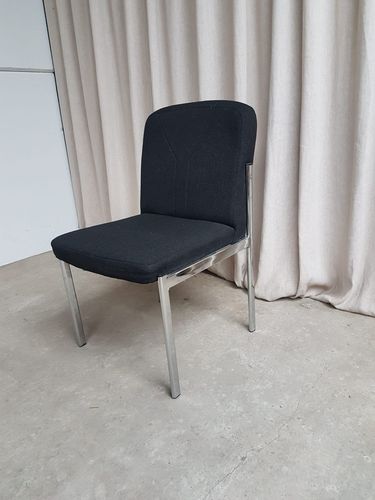 Vtg Mid Century Modernist Chrome Single Desk Dining Side Chair R767 photo buy