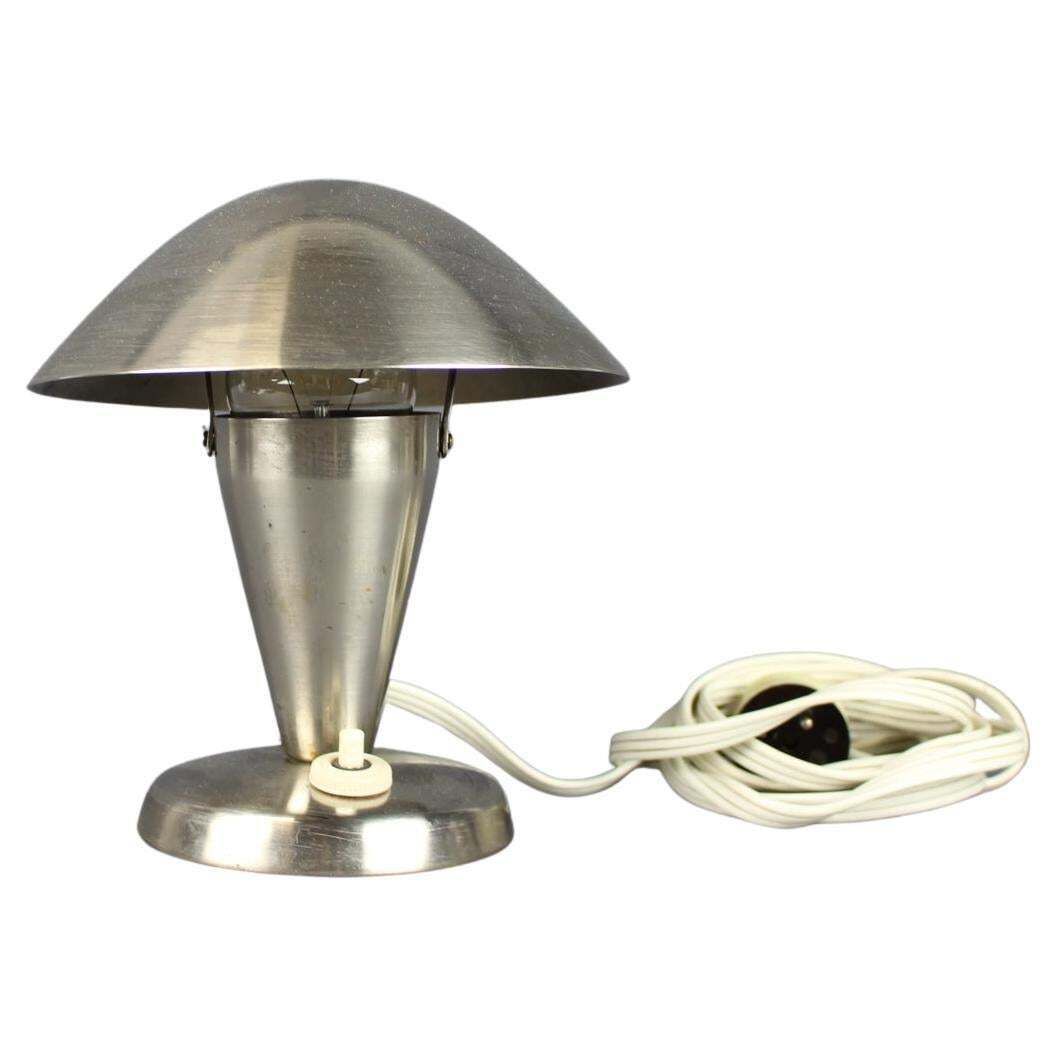 Vintage Chrome Bauhaus Table Lamp By Josef Hurka, Czechoslovakia, 1930s