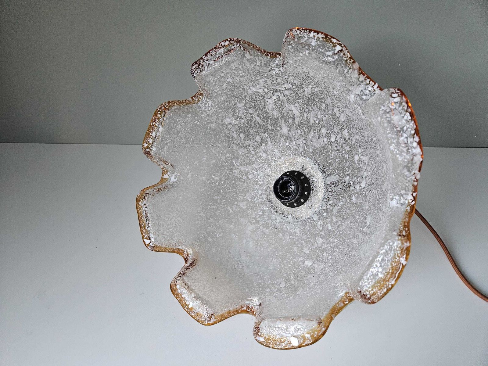 Murano Glass Lamp / Vintage Chandelier / Unique Pendant Light / Italian Design / Yugoslavia 70's Light Fixture / Hanging Lamp / Mcm photo vintage