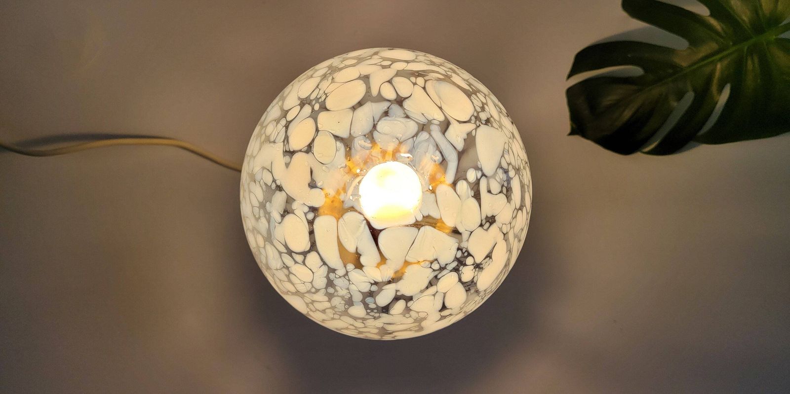 Charming Vintage Bedside Lamp, Red Table Lamp, Glass Globe Lamp, Ceramic Lamp, Vintage Lamp, Nightstand Light, Magic Ball, Brass Table Lamp photo buy