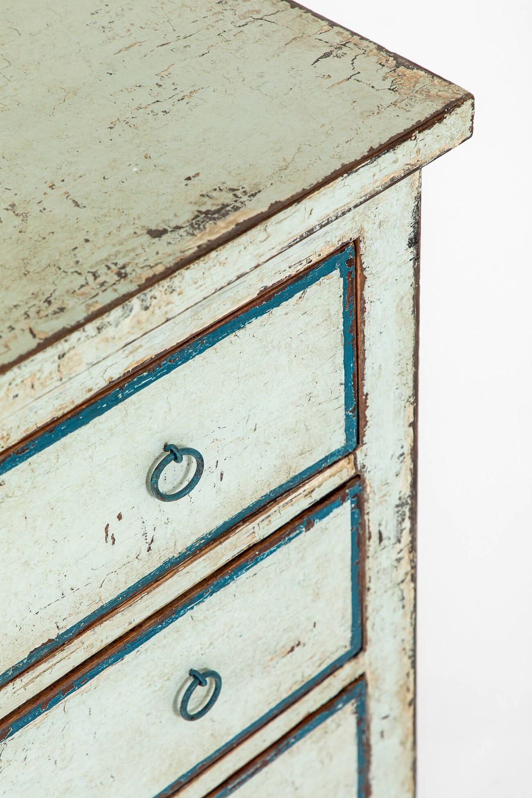 19th Century Spanish Chest In Duck Egg Blue photo 2583.0