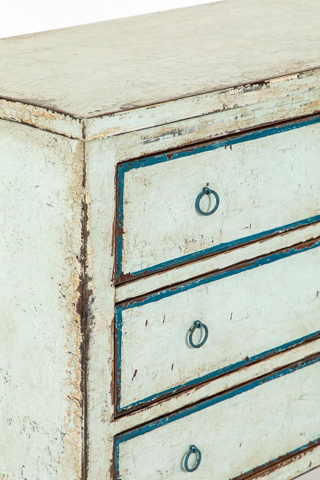 19th Century Spanish Chest In Duck Egg Blue photo buy