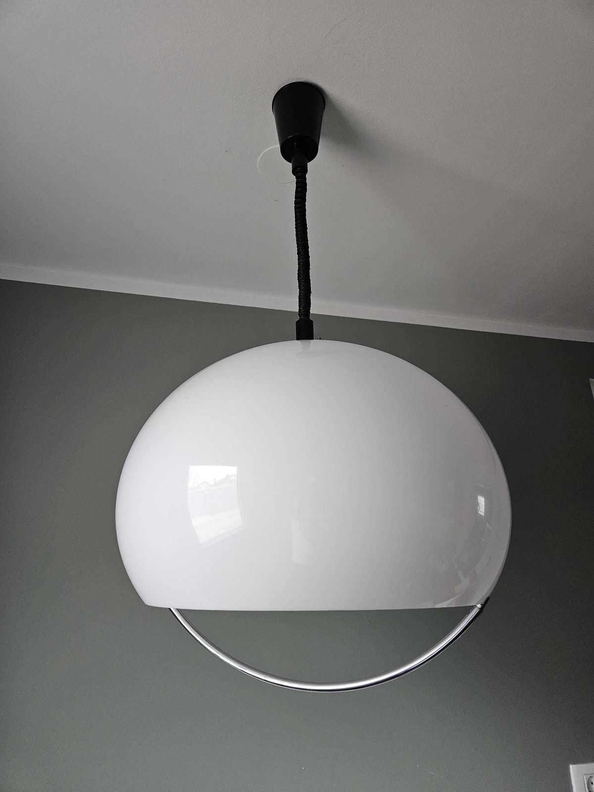 Iconic Xl 18" Vintage Meblo Guzzini Pendant Light Jolly By Luigi Massoni / Mid Century Hanging Lamp / Space Age Lamp / Retro Ceiling Light photo Lighting