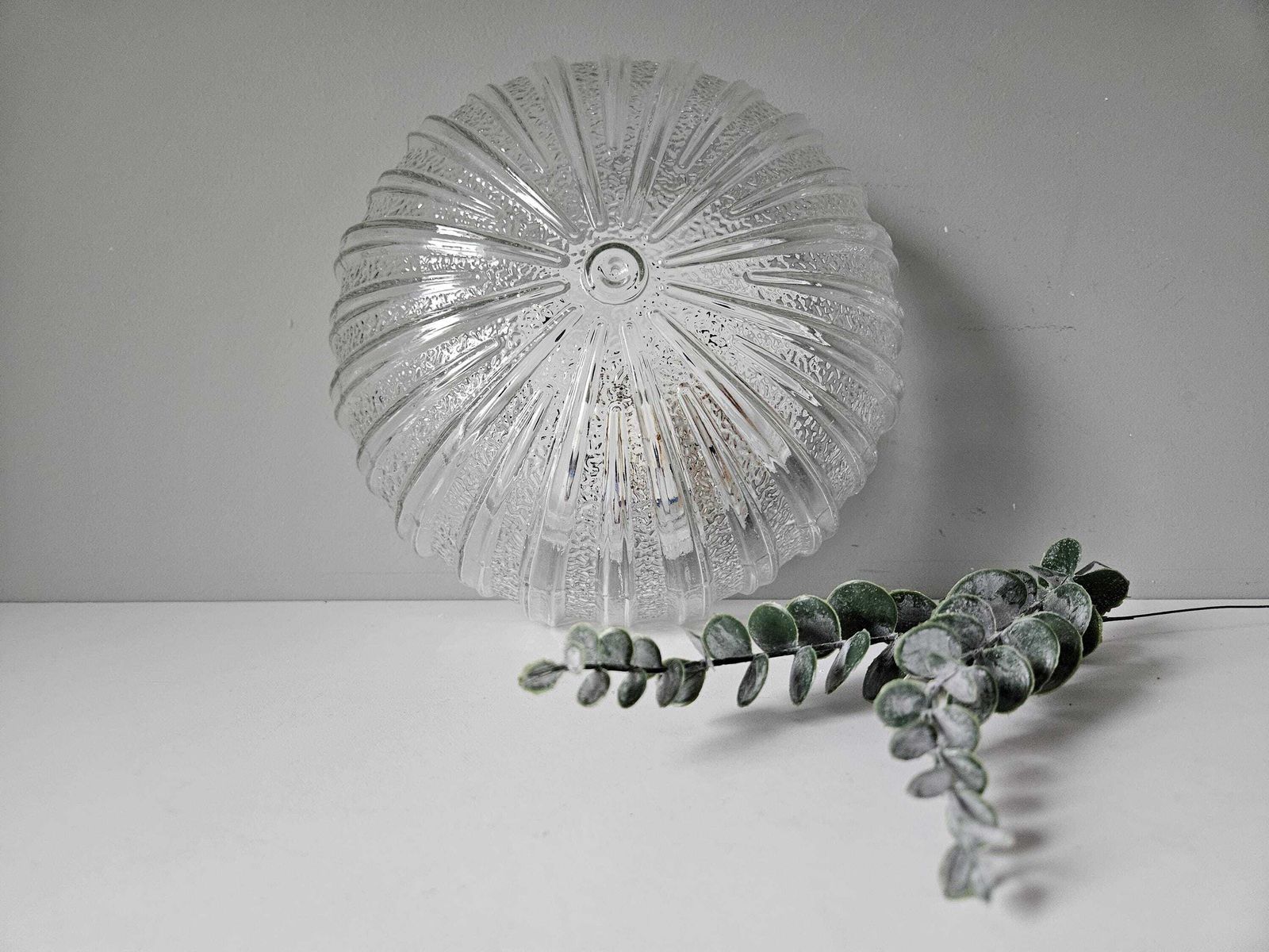 photo furniture Large 9.8" Vintage Flush Mount Ceiling Light, Glass Wall Lamp, Mid Century Modern, Plafoniera, Round Glass Sconce, Yu 70's