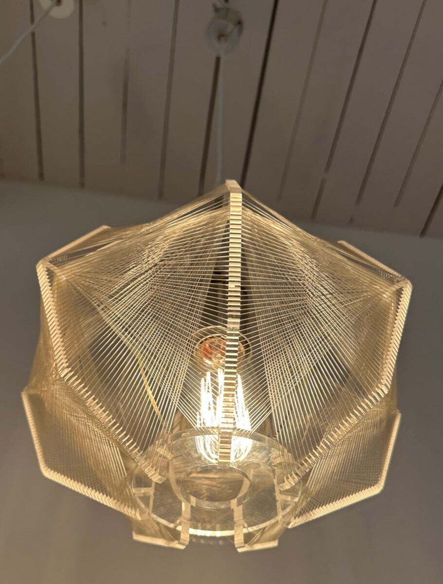 785.0 Pair Of 1970s Space Age Sompex Nylon And Perspex Pendant Hanging Lights By French Designer Paul Secon photo