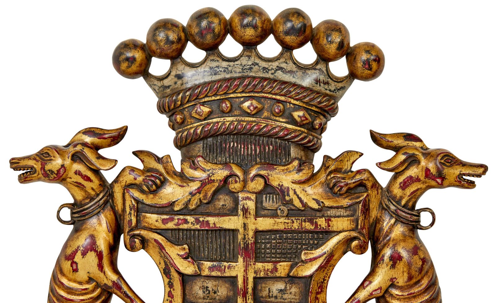 Decorative Greyhound Hand Carved Heraldic Coat Of Arms photo Furniture