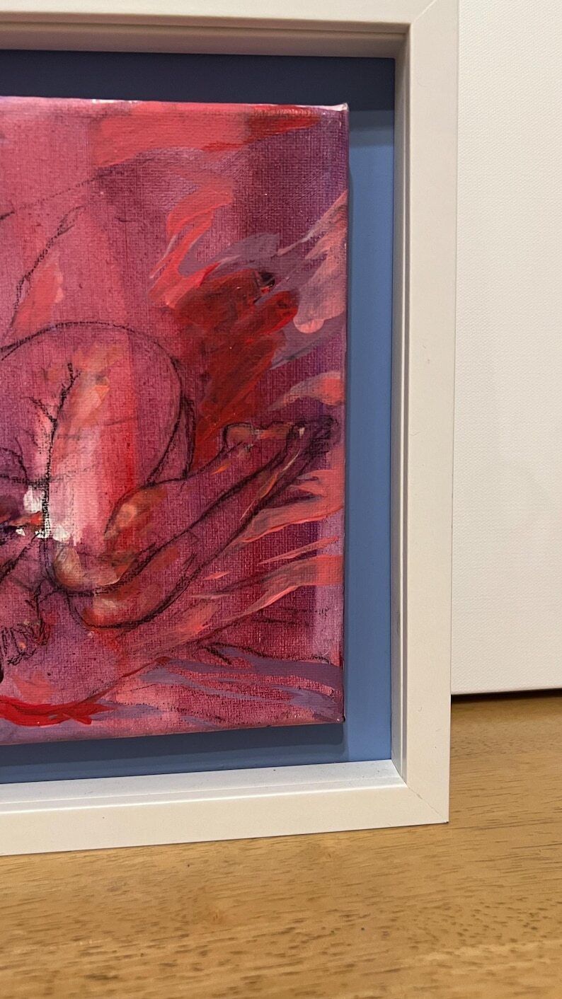 Contemporary Framed Acrylic Painting On Canvas – Figurative Nude photo buy