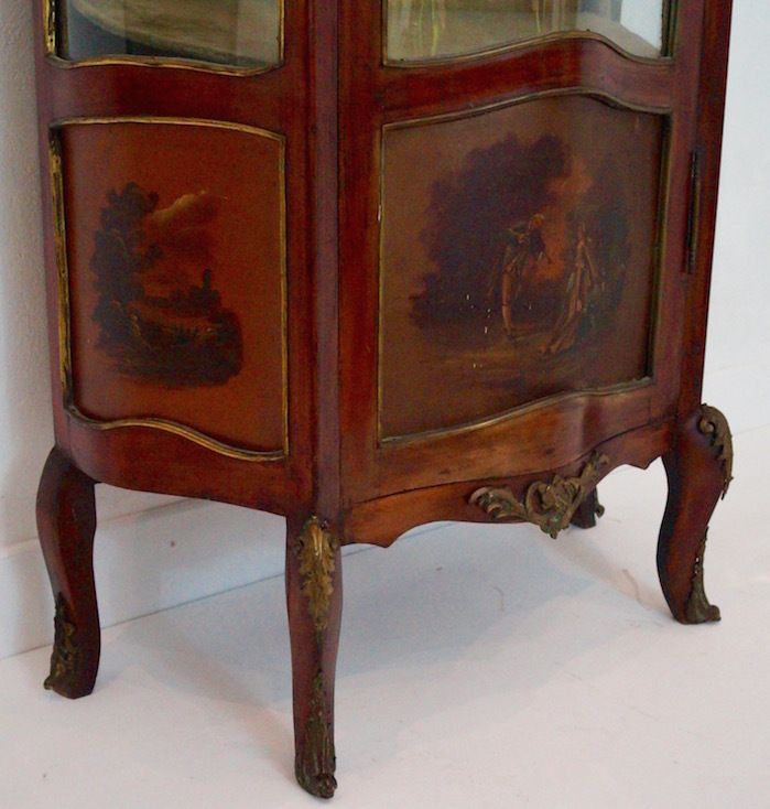 Beautiful French Antique 19th Century Louis XV Vitrine / Display Cabinet   Free Delivery To England And Wales photo furniture