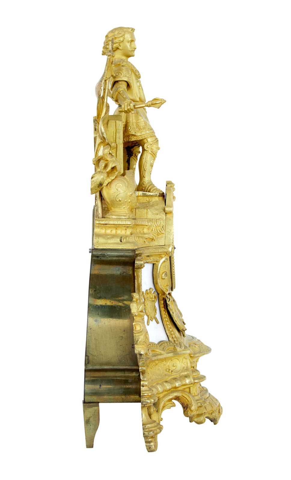 photo for sale 19th Century French Ormolu And Marble Figural Mantel Clock