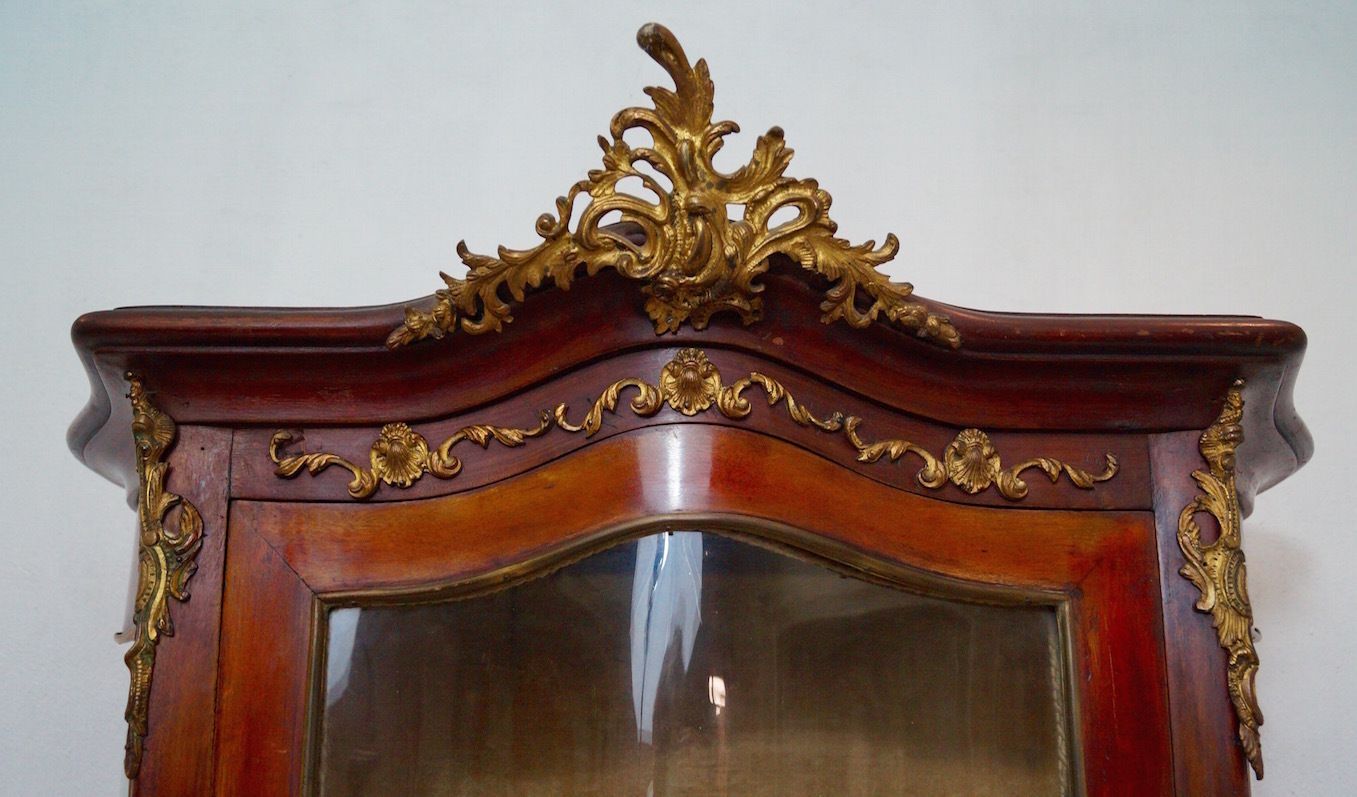 Beautiful French Antique 19th Century Louis XV Vitrine / Display Cabinet   Free Delivery To England And Wales photo buy